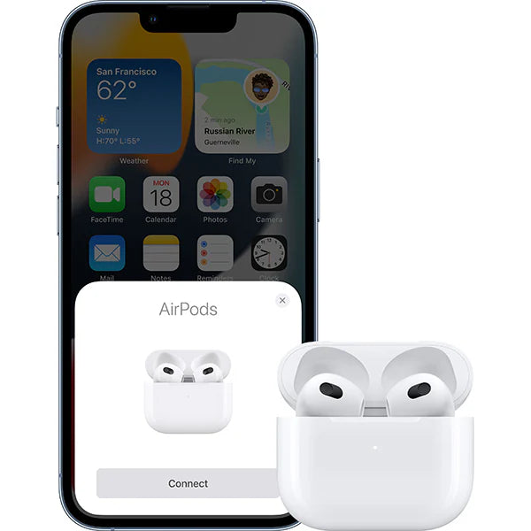 Casti APPLE AirPods 3, True Wireless, Bluetooth, In-Ear, Microfon, Carcasa Incarcare Wireless/MagSafe, alb